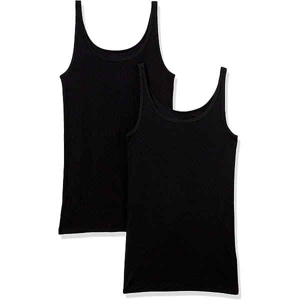 トップス Re:Camisole - Black Women's Camisole Tops Undershirts Adjustable Spaghetti Strap